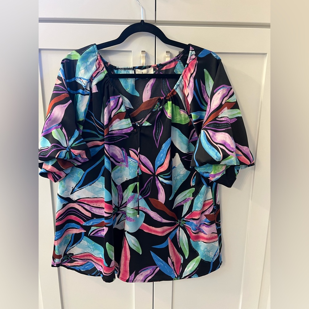 EUC Entro tropical blouse